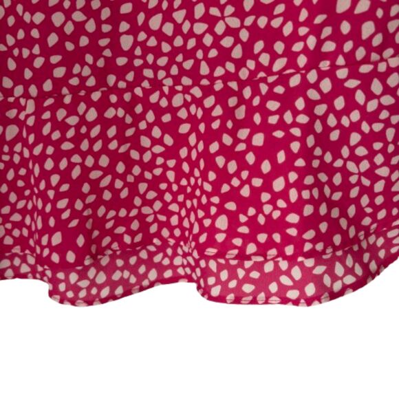 Gibson Respect The Ruffle Lined Sleeveless V Neck Flowy Blouse Woman Small #BD - Picture 5 of 7